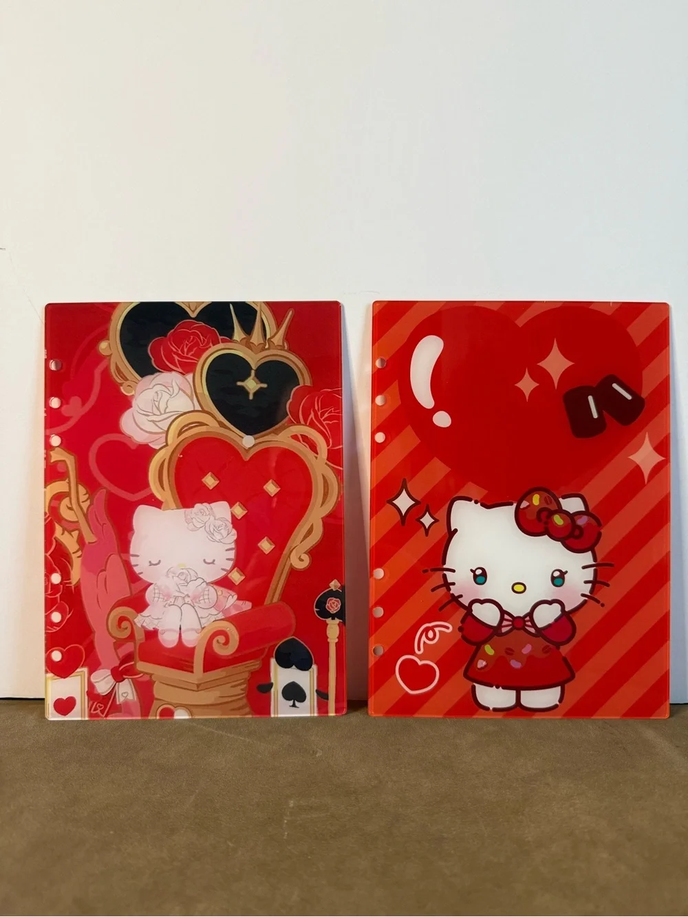 Hello Kitty A5 Planner Dashboard Divider Set of 2 Red Hearts